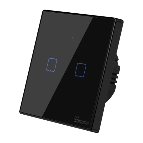 16213_2 Jutiklinis šviesos jungiklis WiFi + RF 433 Sonoff T3 EU TX (2 kanalai)