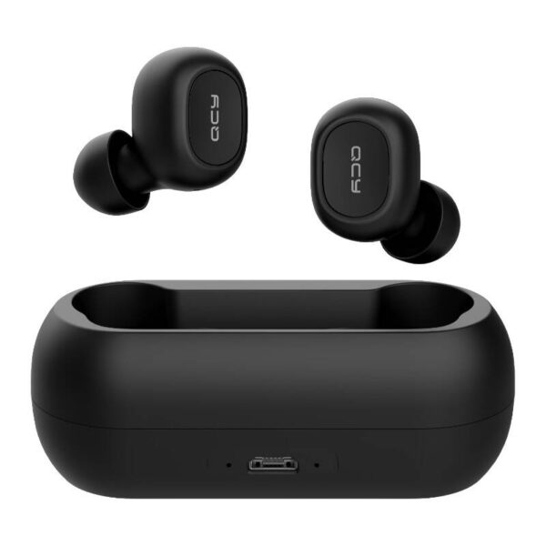 Belaidės ausinės TWS QCY T1C Bluetooth V5.0 (juodos spalvos)