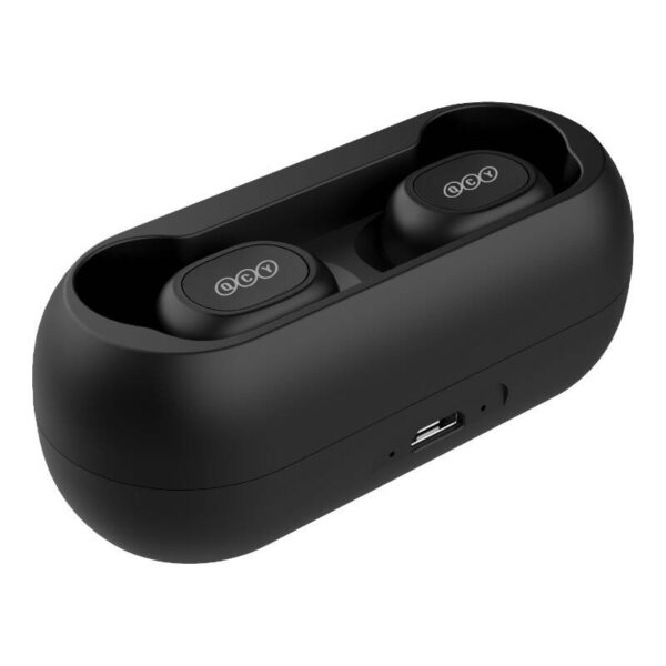 Belaidės ausinės TWS QCY T1C Bluetooth V5.0 (juodos spalvos)