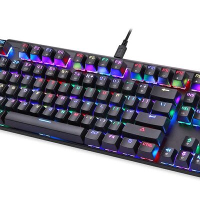 Mechaninė žaidimų klaviatūra Motospeed CK101 RGB (juoda)