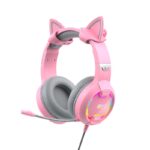 Žaidimų ausinės "Havit GAMENOTE H2233d RGB" (rožinės spalvos)