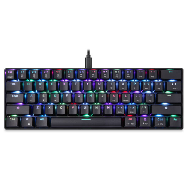 Mechaninė žaidimų klaviatūra Motospeed CK61 RGB