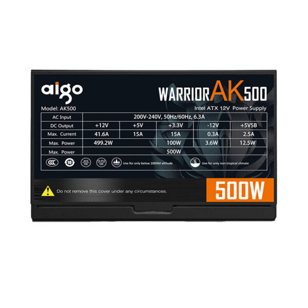 22782_3 Kompiuterių maitinimo šaltinis Aigo AK500 (juodas)