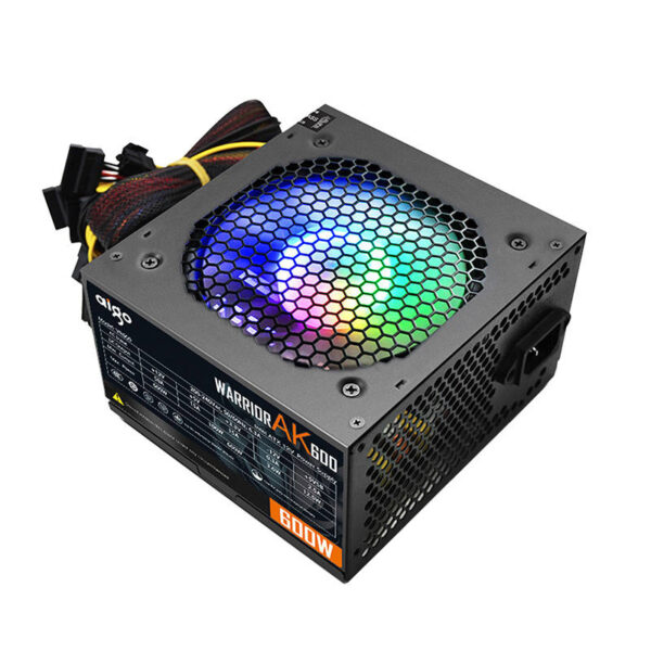 Kompiuterių maitinimo šaltinis Aigo AK600 RGB (juodas)