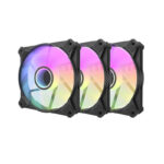 Kompiuterio ventiliatorių rinkinys Darkflash INF8 ARGB, 3in1 120x120 (juodas)