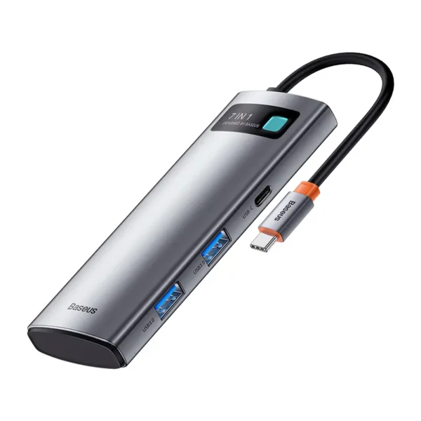 22973_10 "Baseus" šakotuvo adapteris 7in1 USB-C į 2x USB 3.0 + HDMI + USB-C PD