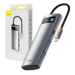 22973_14 "Baseus" šakotuvo adapteris 7in1 USB-C į 2x USB 3.0 + HDMI + USB-C PD