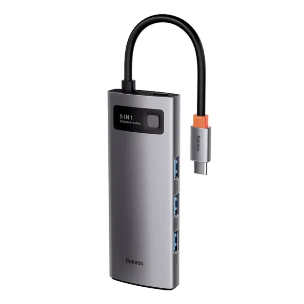 Adapteris 5in1 Baseus Hub USB-C į 3x USB 3.0 + HDMI + USB-C PD