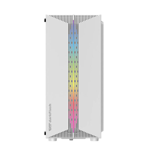Darkflash DK151 LED kompiuterio korpusas (baltas) + 3 RGB ventiliatoriai