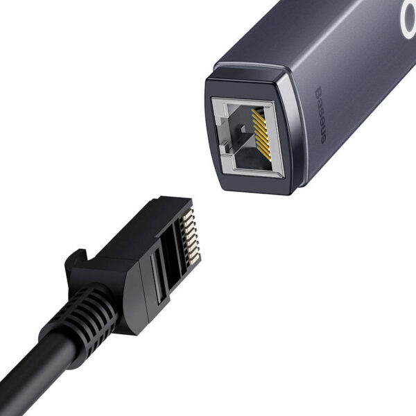 Tinklo adapteris "Baseus Lite" serijos USB-C į RJ45 (pilkas)