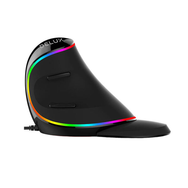 Laidinė vertikalioji pelė "Delux M618Plus" 4000DPI RGB