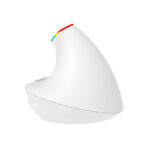 Belaidė vertikalioji pelė "Delux M618C" 2.4G 1600DPI RGB (balta)
