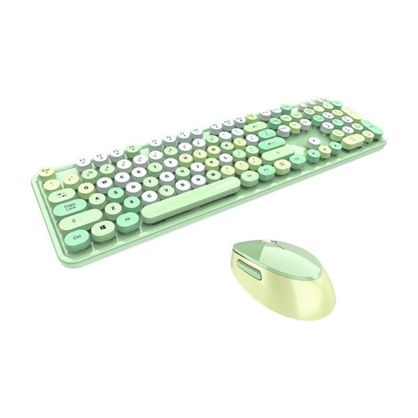 24410_1 Belaidės klaviatūros ir pelės rinkinys MOFII Sweet 2.4G (žalias)
