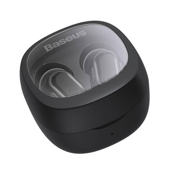 Belaidės ausinės "Baseus Bowie WM02 TWS", "Bluetooth 5" (juodos spalvos)