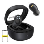 Belaidės ausinės "Baseus Bowie WM02 TWS", "Bluetooth 5" (juodos spalvos)