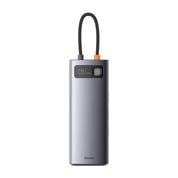 25989_4 Koncentratorius 9in1 Baseus Metal Gleam Series, USB-C į 2x USB 3.0 + 2x HDMI + USB 2.0 + USB-C PD + Ethernet RJ45 + microSD/SD