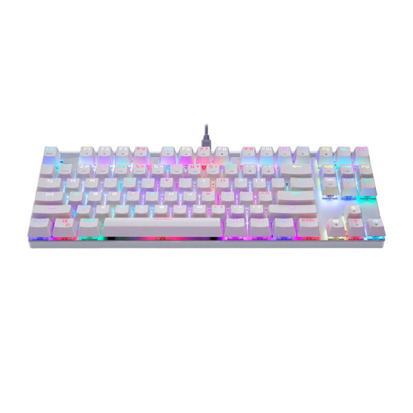 Mechaninė žaidimų klaviatūra Motospeed CK101 RGB (balta)