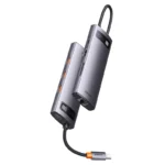 27803_3 Adapteris 8in1 Baseus StarJoy serijos, USB-C ir 3x USB 3.1 + HDMI + USB-C PD + RJ45 + microSD/SD