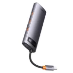 27803_6 Adapteris 8in1 Baseus StarJoy serijos, USB-C ir 3x USB 3.1 + HDMI + USB-C PD + RJ45 + microSD/SD