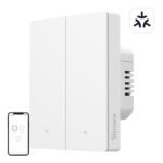 Išmanusis sieninis jungiklis SONOFF M5-2C-80W Matter (2 kanalų, rėmeliui)