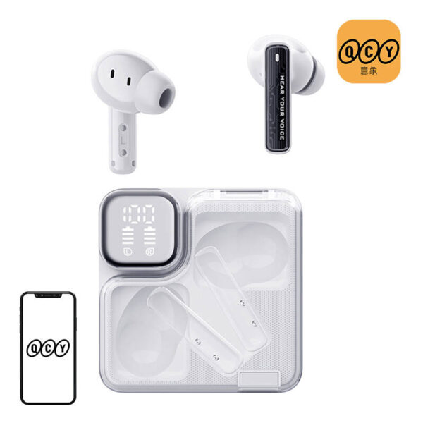 46186_5 Ausinės TWS QCY MeloBuds Neo T31 (baltos spalvos)