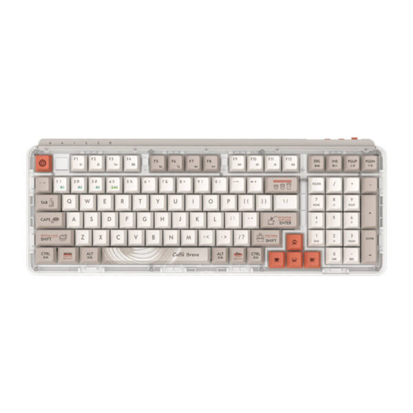Z980 ProMax MIIIW 2.4G belaidė klaviatūra (kavos tema)
