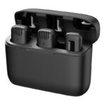 Mikrofonas su įkrovimo dėklu "Apexel APL-MIC014 lightning", 2 vnt.