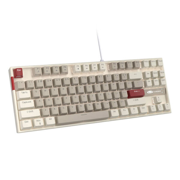 "MageGee MK-STAR" laidinė klaviatūra (retro baltai pilka)