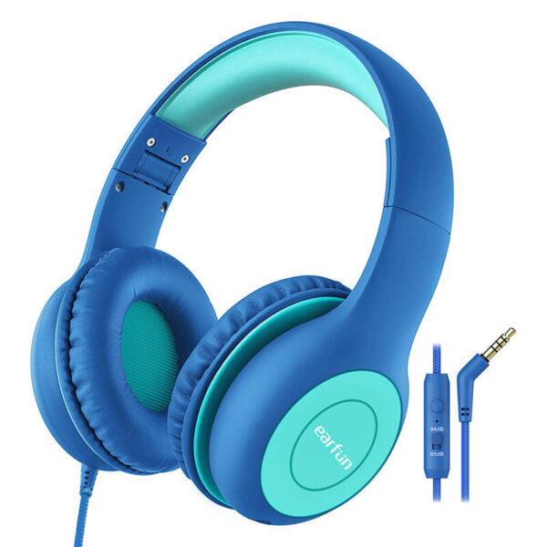 47365_1 Ausinės "EarFun Kids K1 In-Ear" ausinės (mėlynai žalios spalvos)