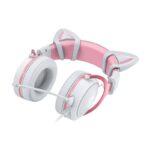 ONIKUMA X10 Baltos/Rožinės katės ausys žaidimų ausinės