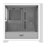 48208_4 "Darkflash DRX90" stiklinis kompiuterio korpusas (baltas)