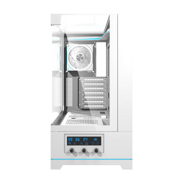 Darkflash DY450 PRO kompiuterio korpusas (baltas) + 1 ventiliatorius