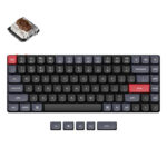 "Keychron K3 Pro Brown Switch" belaidė žemo profilio mechaninė klaviatūra (juoda) [K3P-A3].