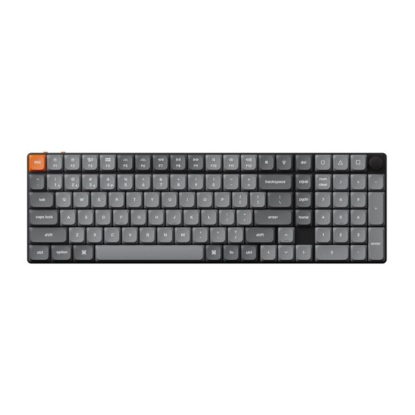"Keychron K17 Max RGB Brown Switch" belaidė žemo profilio klaviatūra (juoda) [K17M-H3].