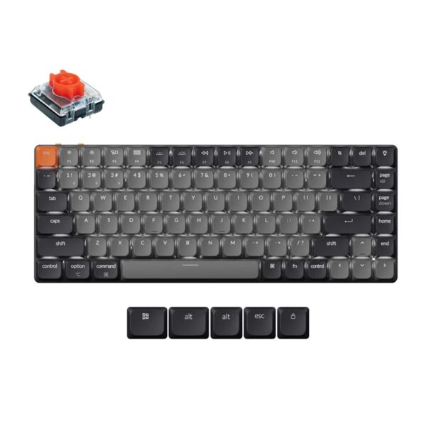 "Keychron K3" belaidė žemo profilio klaviatūra (pilka) [K3X-A1].