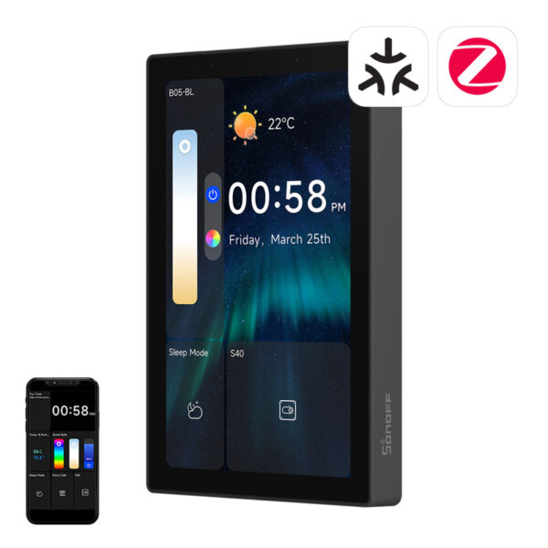 SONOFF NSPanel Pro 120 išmanusis valdymo pultas su "WiFi/Bluetooth/ZigBee" (juodas)