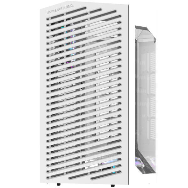 Darkflash DY470 kompiuterio korpusas (baltas) + 4 ventiliatoriai + GPU laikiklis