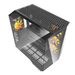Darkflash DY470 kompiuterio korpusas (juodas) + 4 ventiliatoriai + GPU laikiklis