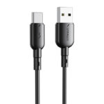 25539_1 USB ir USB-C kabelis VFAN X11, 3A, 1 m (juodas)