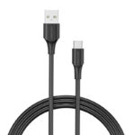 USB 2.0 į USB-C kabelis Vention CTHBD 3A, 0,5 m, juodas