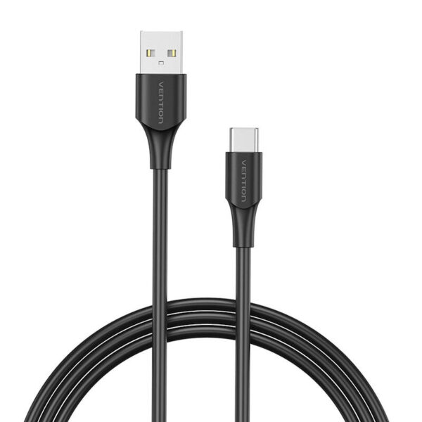 USB 2.0 į USB-C kabelis Vention CTHBD 3A, 0,5 m, juodas