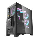 37701_8 "Darkflash DRX70 MESH" kompiuterio korpusas (juodas) + 4 RGB ventiliatoriai