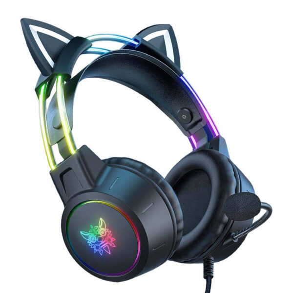 ONIKUMA X15 PRO žaidimų ausinės Cat (juodos spalvos)