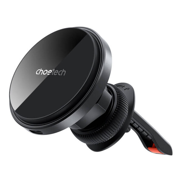 Magnetinis automobilinis telefono laikiklis, įkroviklis Choetech T204-F, 15 W (juodas)