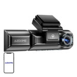 "Azdome 550Pro" Priekinė kamera 4K, galinė kamera 1080p ir vidinė infraraudonųjų spindulių kamera, "WiFi 5G/2.4G", GPS, G jutiklis, USB-C + 64 GB atminties kortelė