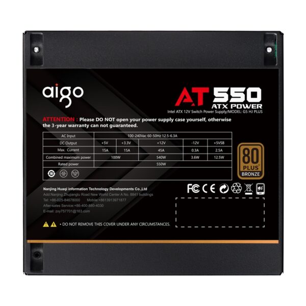 "Aigo AT750" kompiuterio maitinimo šaltinis (juodas)