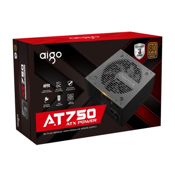 "Aigo AT750" kompiuterio maitinimo šaltinis (juodas)